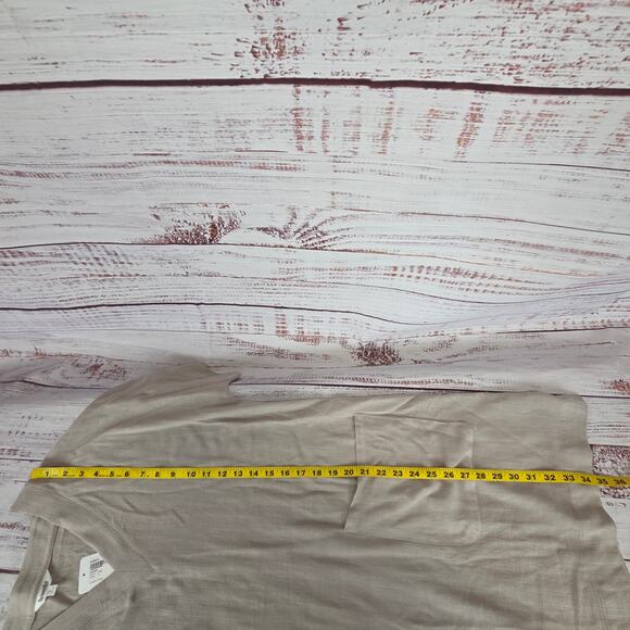 Evereve Vienna Dress S Linen Blend Fawn Taupe Minimal Neutral Basic Timeless NWT - Picture 16 of 16